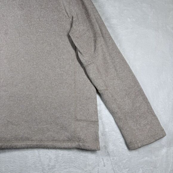 Woolrich 1/4 Snap Pullover Sweater Mens Medium Pocket Knit Sweater Neutral Beige - Picture 8 of 15